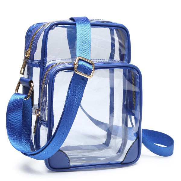 See Thru Multi Compartment Crossbody Bag - Ivy & Lane
