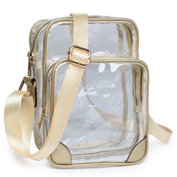 See Thru Multi Compartment Crossbody Bag - Ivy & Lane