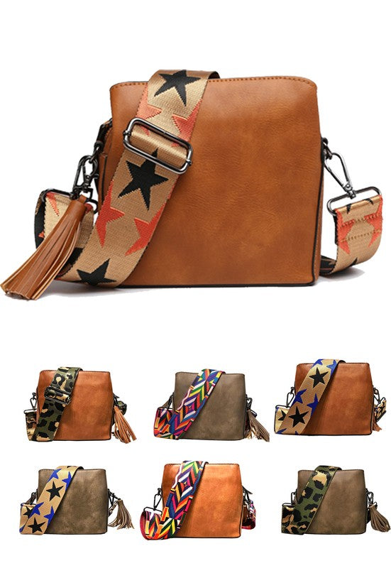 Small Crossbody Bag W Guitar Belt - Ivy & Lane
