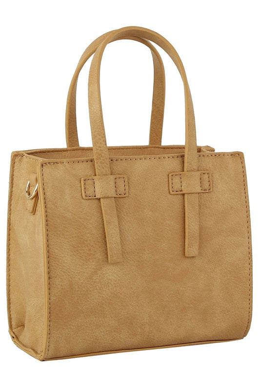 Fashion Boxy Satchel Crossbody Bag - Ivy & Lane