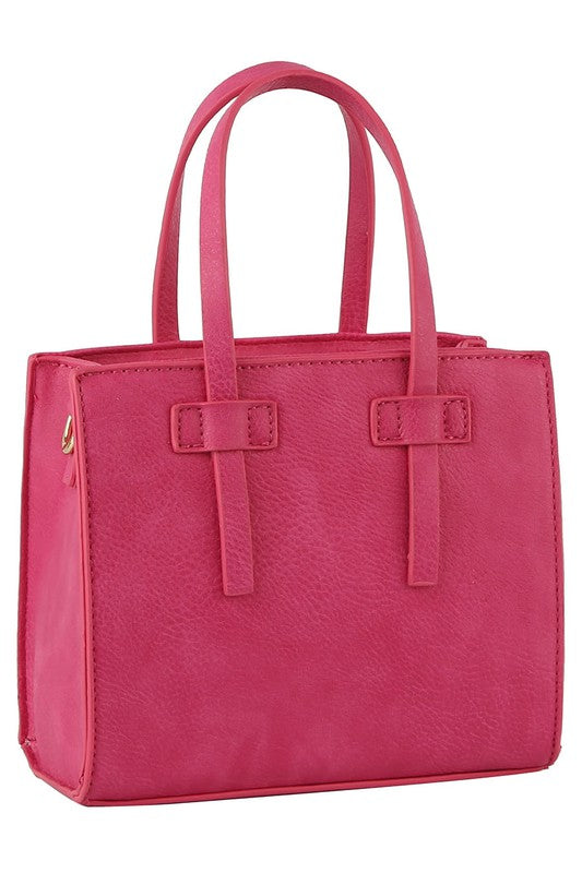 Fashion Boxy Satchel Crossbody Bag - Ivy & Lane