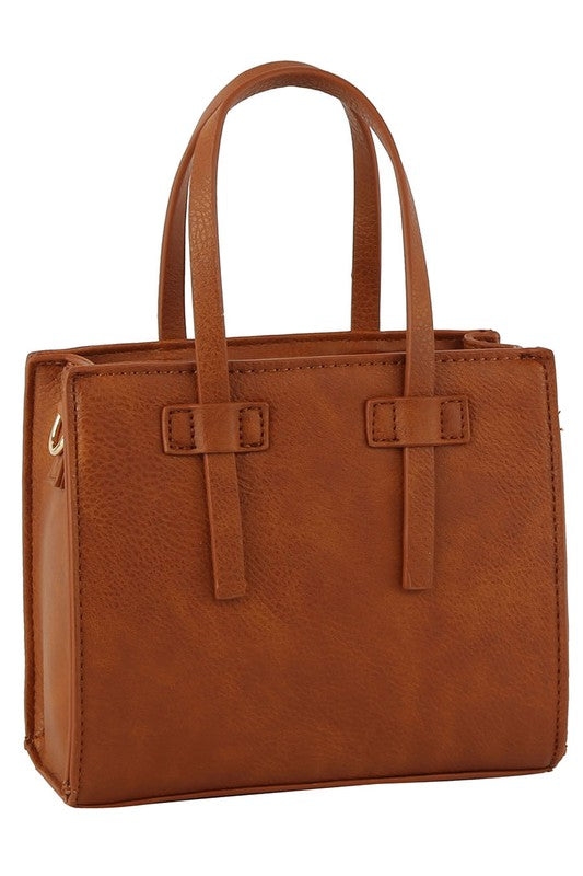 Fashion Boxy Satchel Crossbody Bag - Ivy & Lane