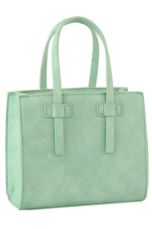 Fashion Boxy Satchel Crossbody Bag - Ivy & Lane