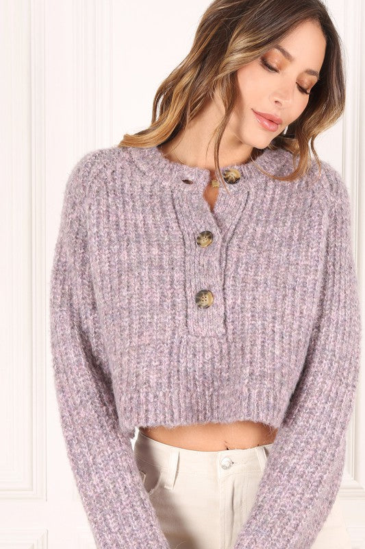 Melange Multicolor Sweater Top - Ivy & Lane