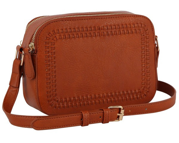 Fashion Stitch Rectangular Crossbody Bag - Ivy & Lane