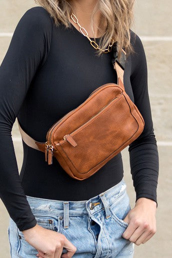 Presly Vegan Leather Everywhere Sling Belt Bag - Ivy & Lane