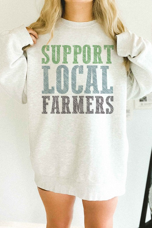 SUPPORT LOCAL FARMERS OVERSIZED SWEATSHIRT