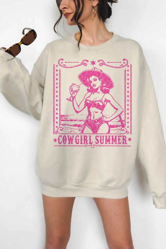 COWGIRL SUMMER WESTERN OVERSIZED SWEATSHIRT