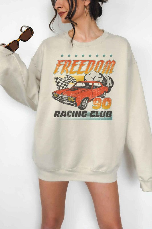 FREEDOM RACING CLUB OVERSIZED GRAPHIC SWEATSHIRT