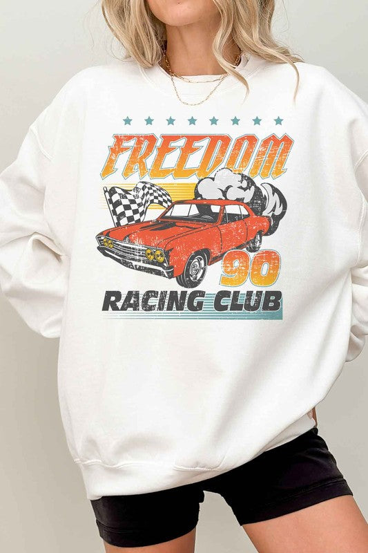 FREEDOM RACING CLUB OVERSIZED GRAPHIC SWEATSHIRT