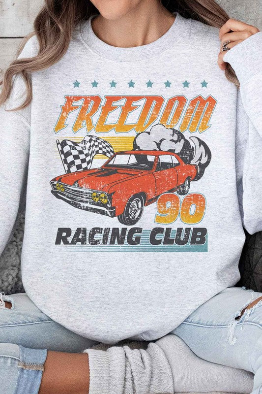 FREEDOM RACING CLUB OVERSIZED GRAPHIC SWEATSHIRT