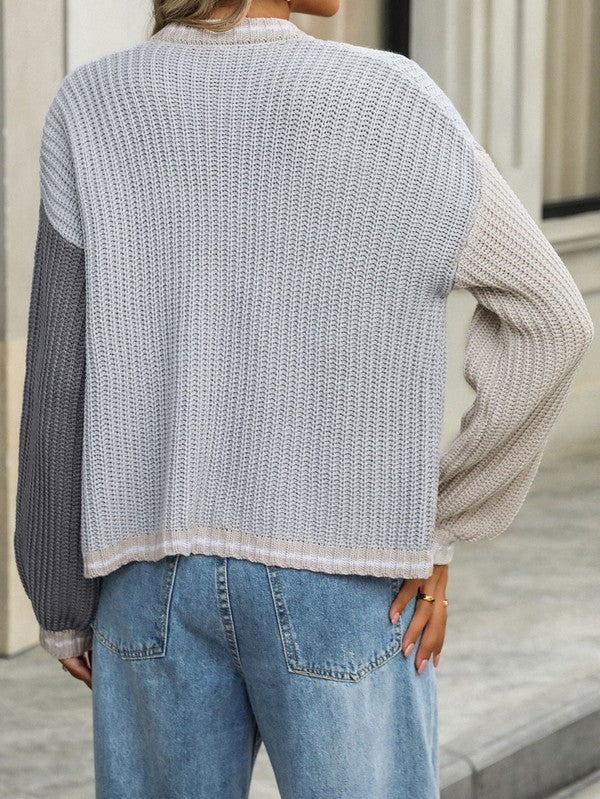 Open Front Knit Cardigan