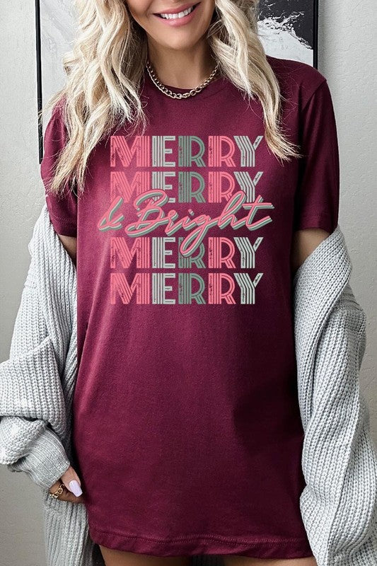 Retro Merry & Bright Graphic Tee