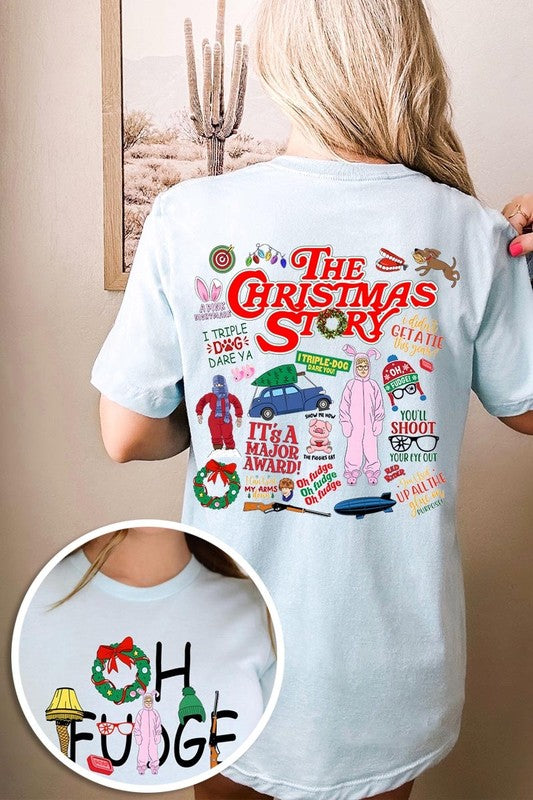 Christmas Movie Story Front & Back Graphic Tee