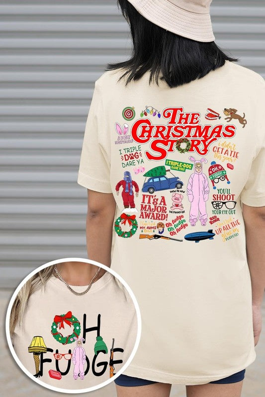 Christmas Movie Story Front & Back Graphic Tee