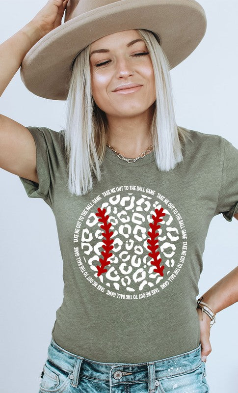 Leopard Baseball Graphic Tee PLUS
