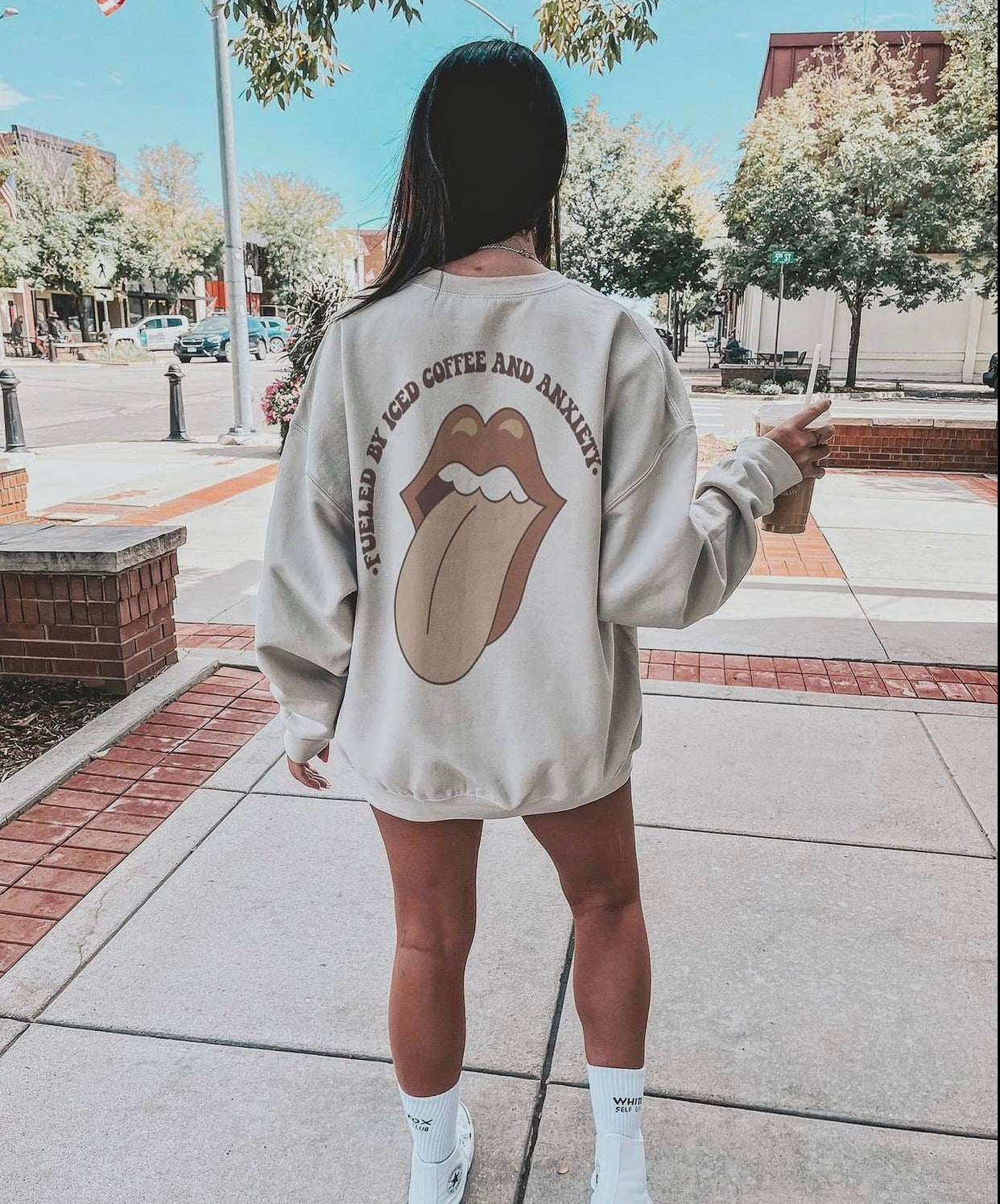 “Coffee & Anxiety” Graphic Fleece | Ivy & Lane