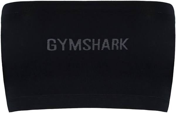 Black bandeau top by Gymshark in size S – minimalist women’s activewear – Ivy & Lane