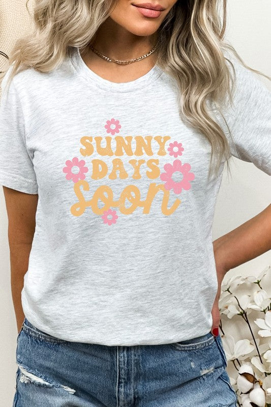 Sunny Days Soon Floral Spring Bloom Graphic Tee