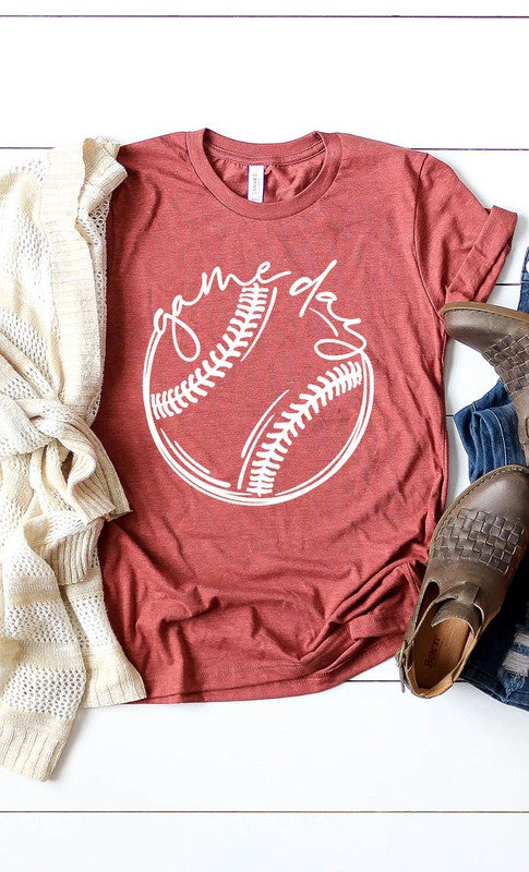 Cursive Game Day Baseball Graphic Tee