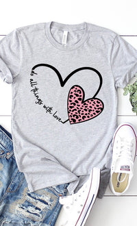 Do All Things With Love Graphic Tee PLUS SIZE