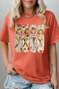 Retro Cupid Graphic Plus Heavy Cotton Tee