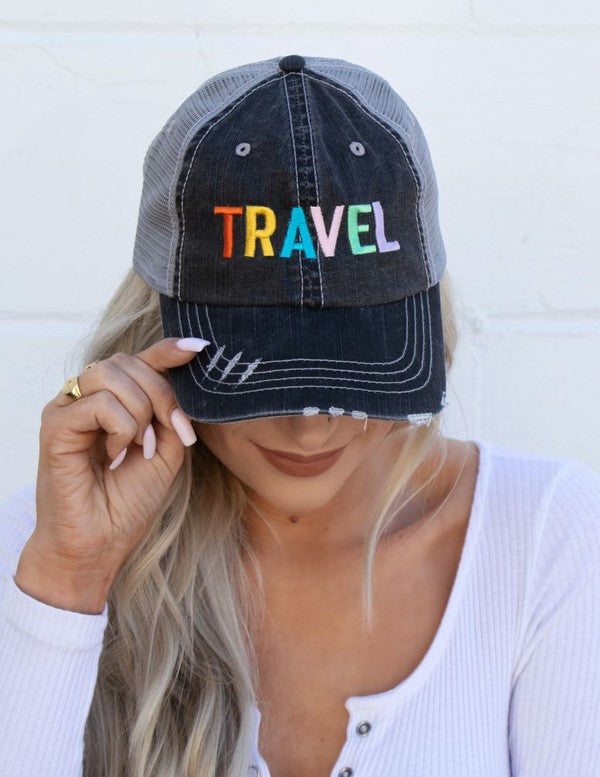 TRAVEL Embroidered Hat - Ivy & Lane