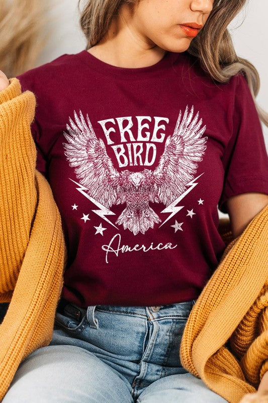 Free Bird America Graphic T Shirts