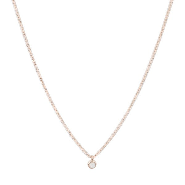 Opal Bezel Set Necklace