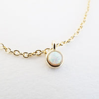 Opal Bezel Set Necklace