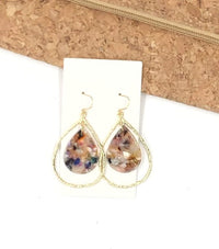 Multi-Color Acrylic Teardrop Chandelier Earrings - Ivy & Lane