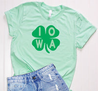 IOWA Shamrock Boutique Style Tee