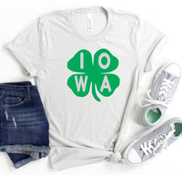 IOWA Shamrock Boutique Style Tee