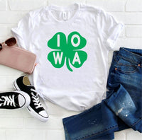 IOWA Shamrock Boutique Style Tee