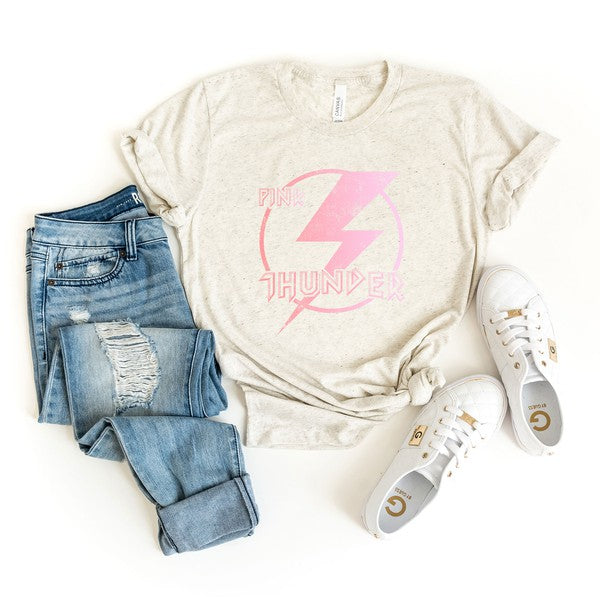 Pink Thunder Short Sleeve Graphic Tee