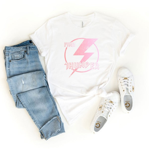 Pink Thunder Short Sleeve Graphic Tee