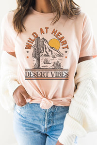 Wild At Heart Desert Vibes Cacti Sun Graphic Tee