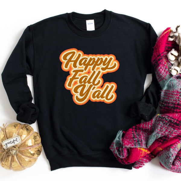 Retro Happy Fall Y'all Graphic Sweatshirt - Ivy & Lane