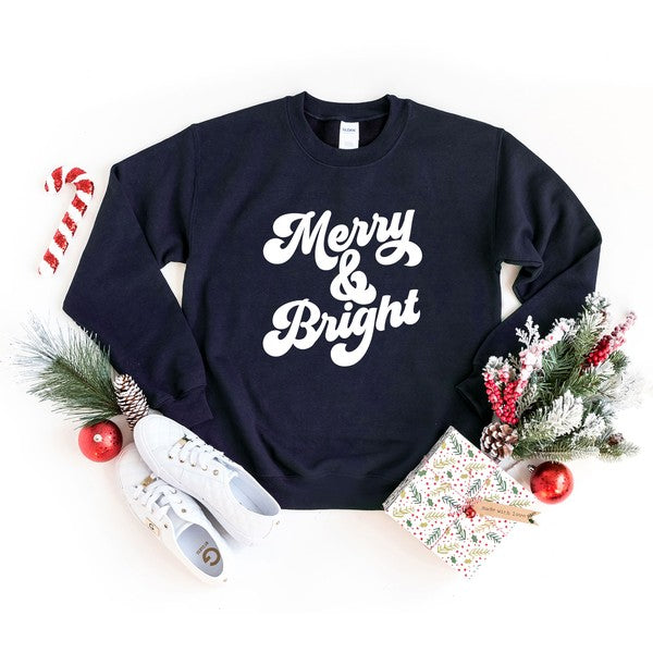 Bold Merry And Bright Graphic Sweatshirt - Ivy & Lane