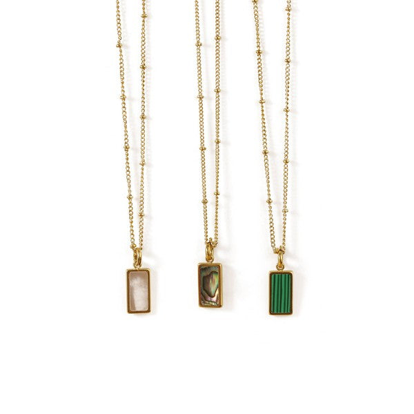 18K Gold Plated Gemstone Necklace