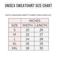 Be Mine Stacked Graphic Sweatshirt Size Chart - Ivy & Lane