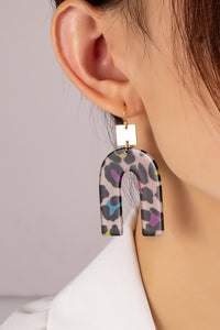 Animal print arch drop earrings - Ivy & Lane