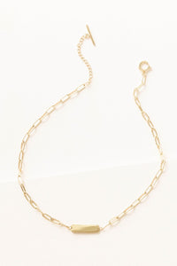 Plate Oval Chain Necklace