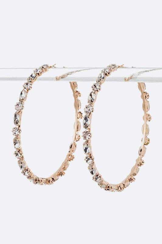 90MM Iconic Crystal Hoop Earrings