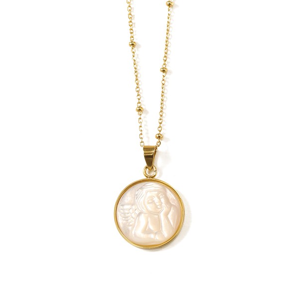 18K Gold Fashion Angel Necklace