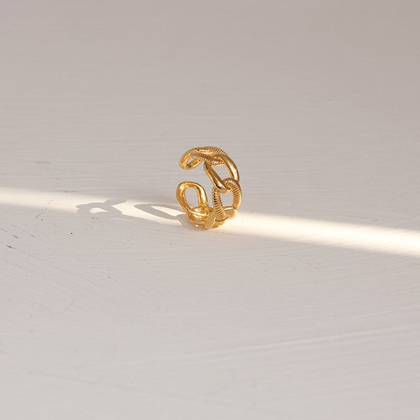 18K Gold Fashion Chain Ring