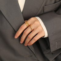 18K Gold Fashion Chain Ring