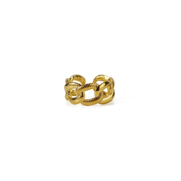 18K Gold Fashion Chain Ring