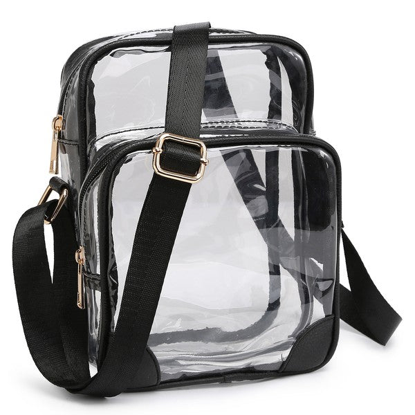 See Thru Multi Compartment Crossbody Bag - Ivy & Lane