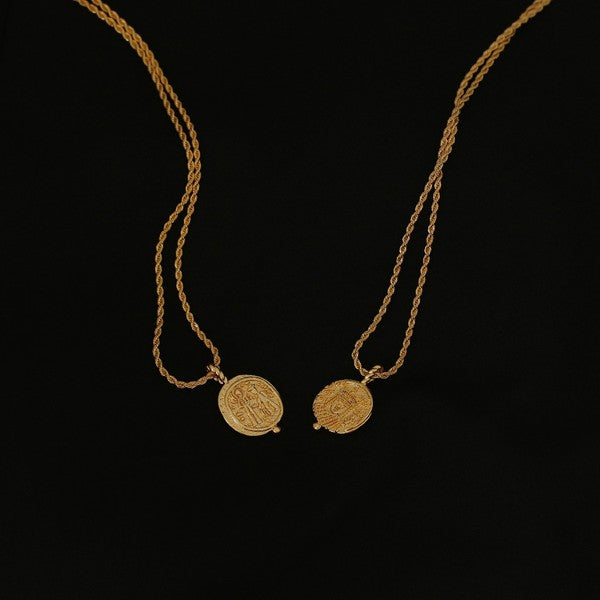 18K Gold Baroque Vintage Necklace